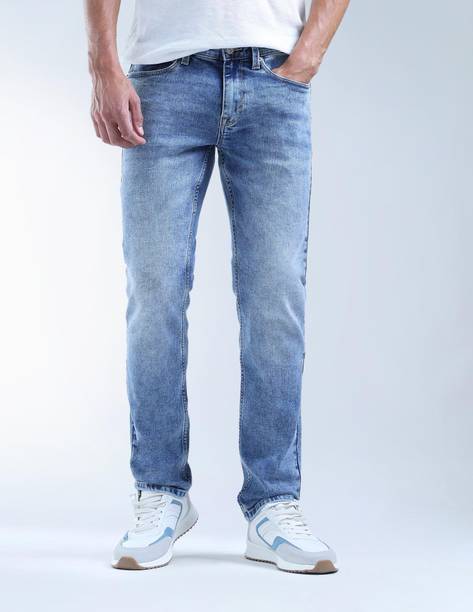 FLYING MACHINE Men Slim Mid Rise Blue Jeans