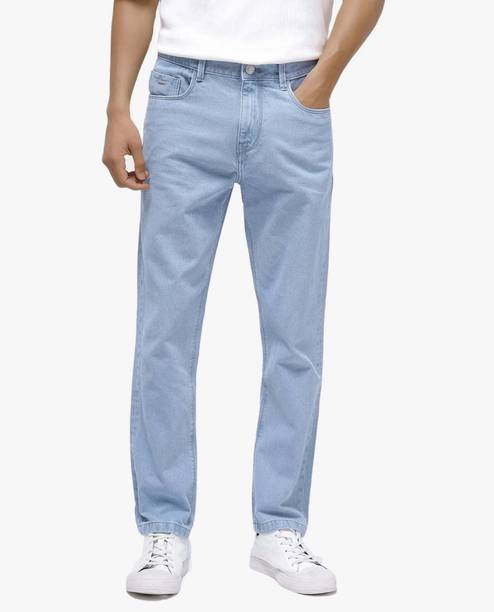 RARE RABBIT Men Relaxed Fit Mid Rise Blue Jeans