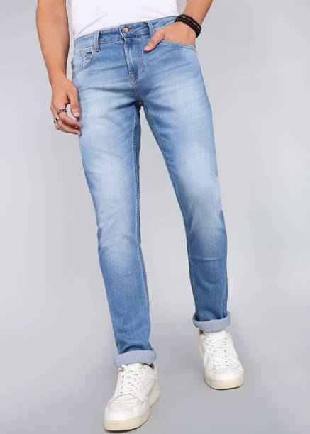 Spykar Men Skinny Low Rise Blue Jeans