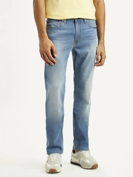 Men Slim Mid Rise Blue Jeans