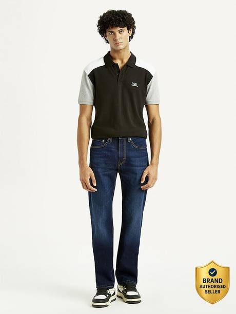 LEVI'S 505 Men Straight Fit Mid Rise Blue Jeans