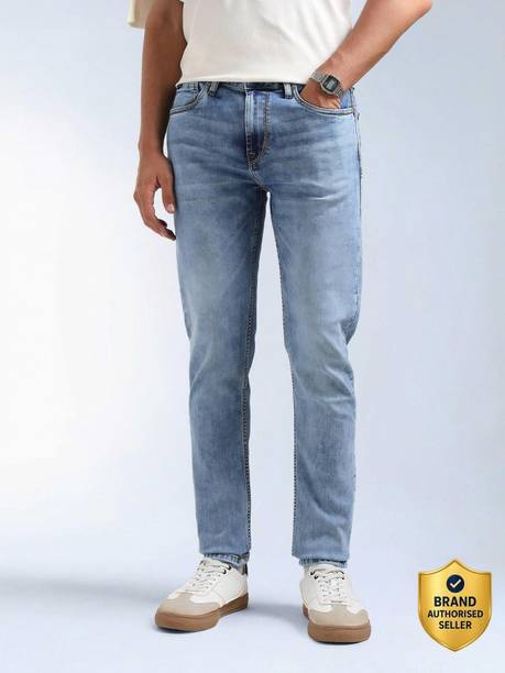 flying machine tapered fit men blue jeans