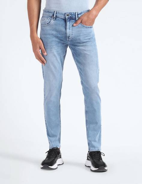 FLYING MACHINE Men Tapered Fit Mid Rise Blue Jeans