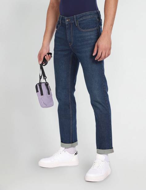FLYING MACHINE Men Tapered Fit Mid Rise Blue Jeans