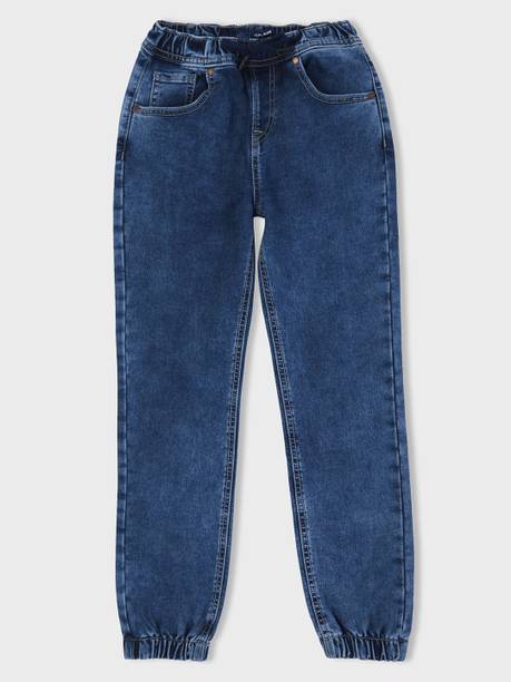 Boys Relaxed Fit Mid Rise Blue Jeans