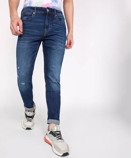 FLYING MACHINE Men Tapered Fit Mid Rise Blue Jeans