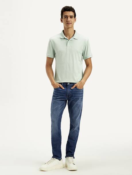 LEVI'S Men Tapered Fit Mid Rise Dark Blue Jeans
