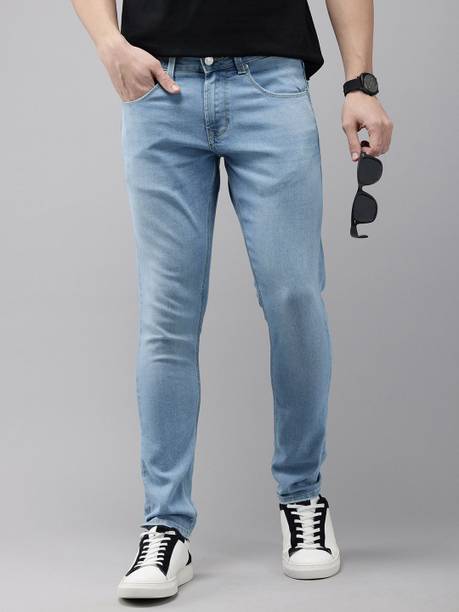 Spykar Men Slim Low Rise Light Blue Jeans