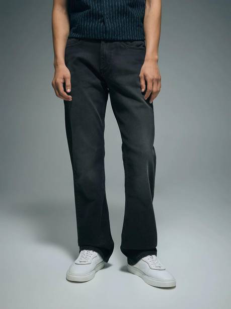 FLYING MACHINE Boot-Leg Men Black Jeans