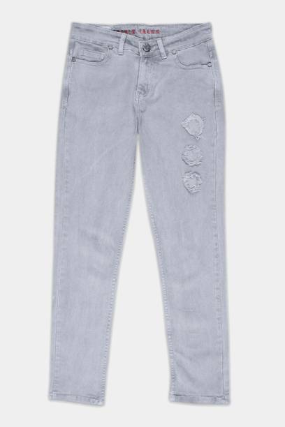 Women Skinny Mid Rise Grey Jeans