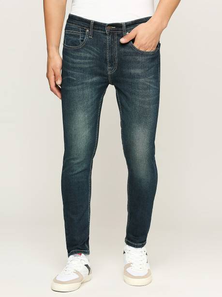 Pepe Jeans Men Skinny Mid Rise Dark Blue Jeans