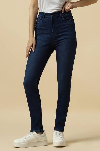 Women Slim High Rise Blue Jeans