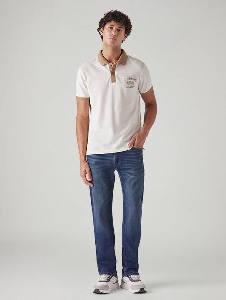 LEVI'S Men Straight Fit Mid Rise Blue Jeans