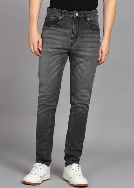 FLYING MACHINE Men Slim Mid Rise Black Jeans