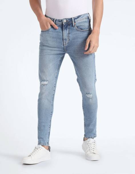 FLYING MACHINE Men Skinny Mid Rise Blue Jeans