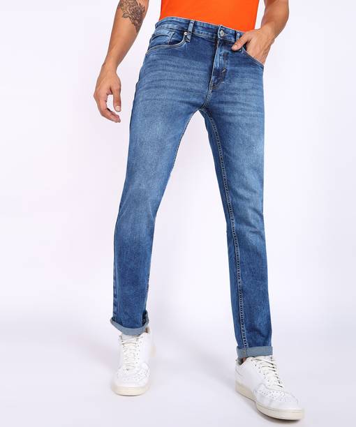 FLYING MACHINE Men Slim Mid Rise Blue Jeans