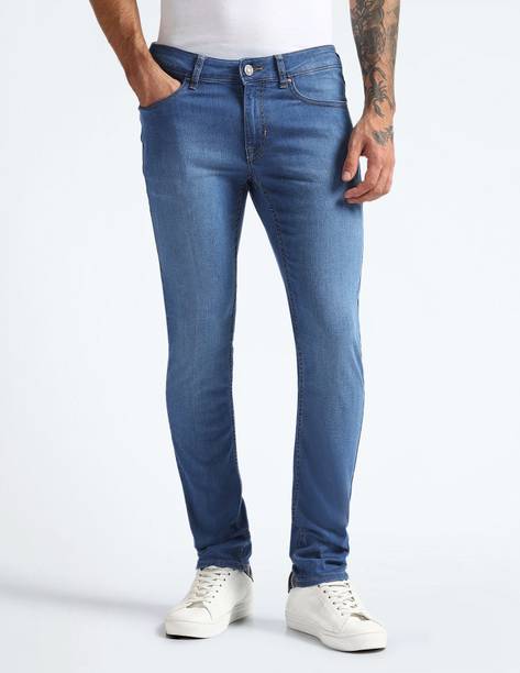 FLYING MACHINE Men Skinny Mid Rise Blue Jeans
