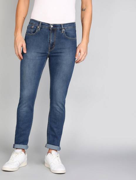 512 Men Tapered Fit Mid Rise Blue Jeans