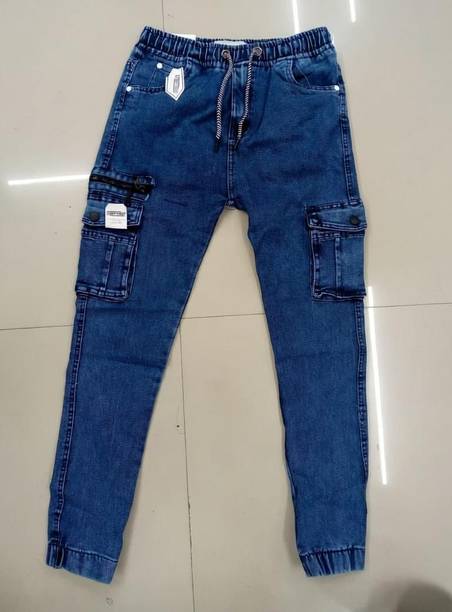 Men Jogger Fit Low Rise Blue Jeans
