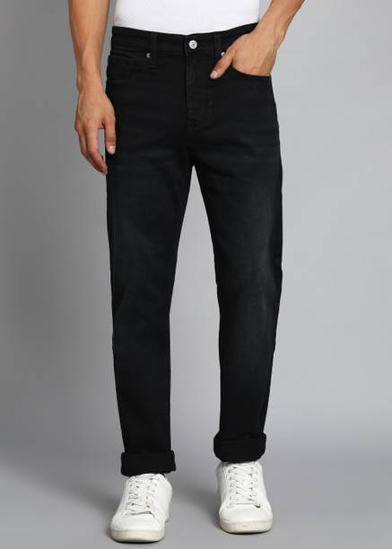 FLYING MACHINE Men Tapered Fit Mid Rise Black Jeans