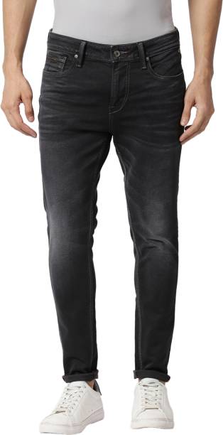 Men Skinny Mid Rise Grey Jeans