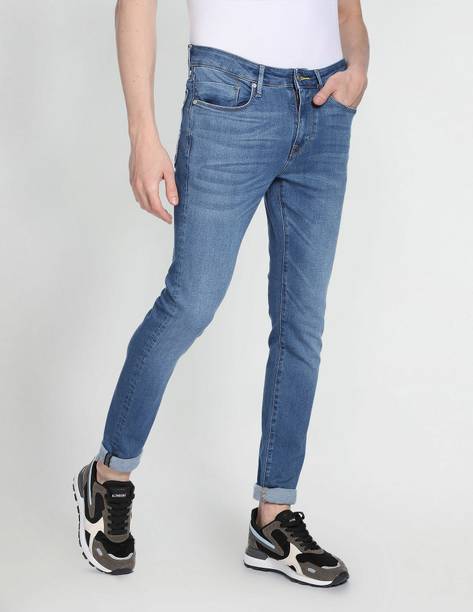 FLYING MACHINE Men Skinny Low Rise Blue Jeans