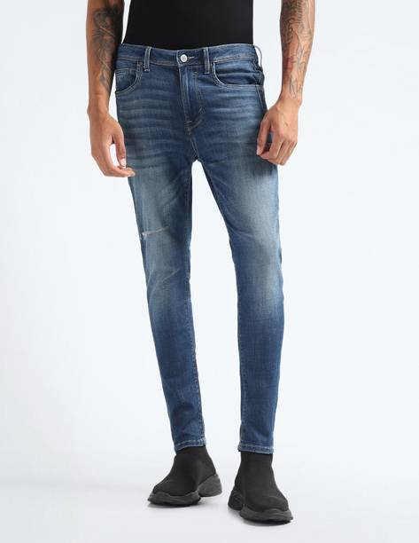 FLYING MACHINE Men Skinny Mid Rise Blue Jeans