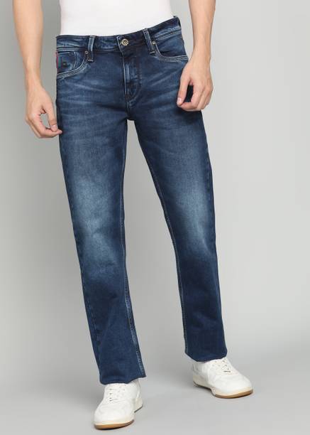 LAWMAN Men Straight Fit Mid Rise Blue Jeans