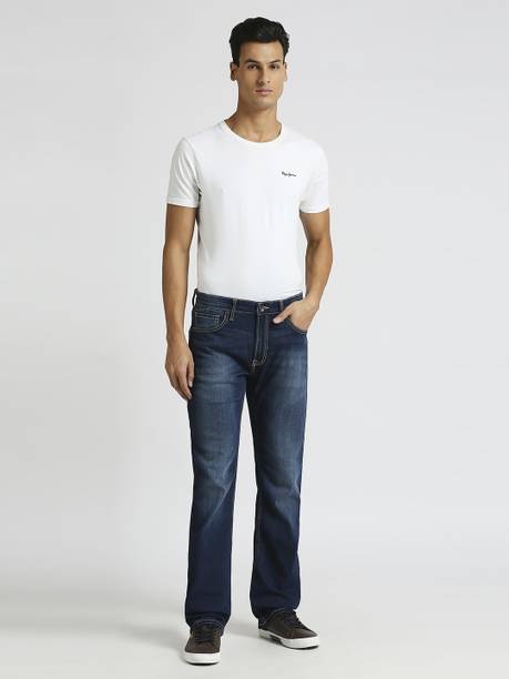 Pepe Jeans Men Regular Mid Rise Dark Blue Jeans
