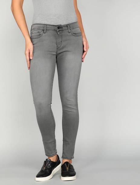 710 Women Super Skinny High Rise Blue Jeans