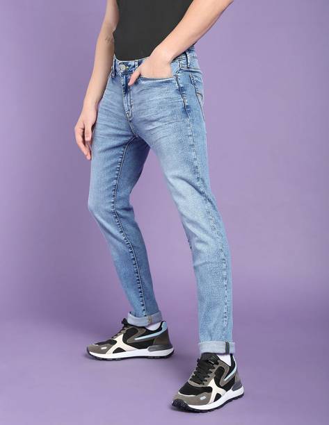 FLYING MACHINE Men Skinny Low Rise Blue Jeans