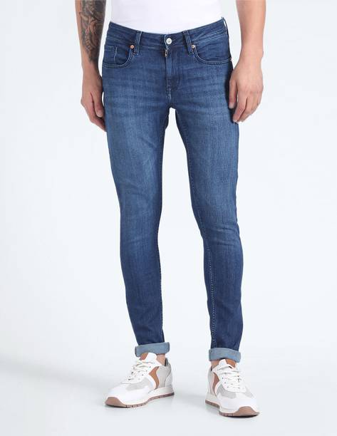 FLYING MACHINE Men Skinny Low Rise Blue Jeans