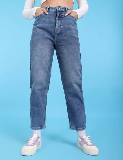 Women High Rise Blue Jeans