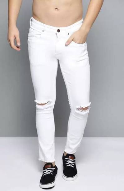 BEG FASHION Slim Men White Jeans