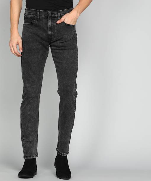512 Men Tapered Fit Mid Rise Grey Jeans