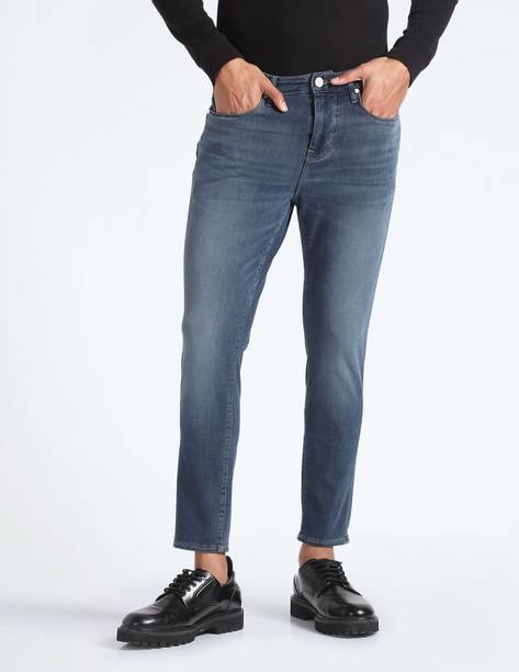 FLYING MACHINE Men Skinny Mid Rise Blue Jeans