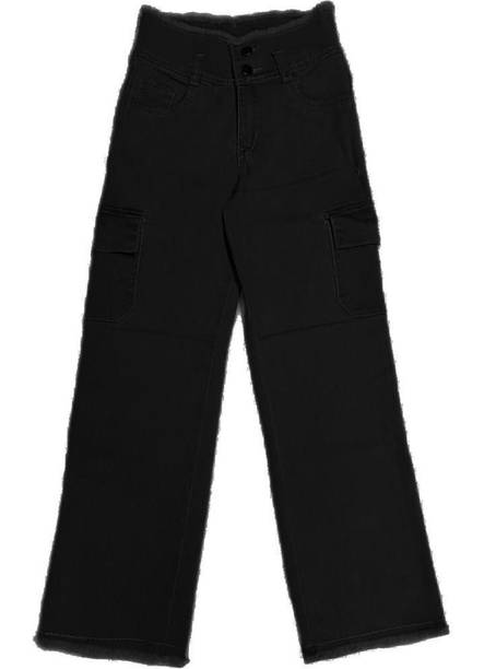Girls Regular Mid Rise Black Jeans