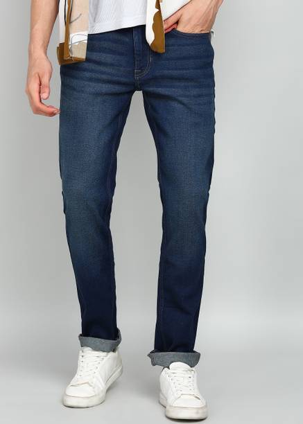 FLYING MACHINE Men Slim Mid Rise Blue Jeans