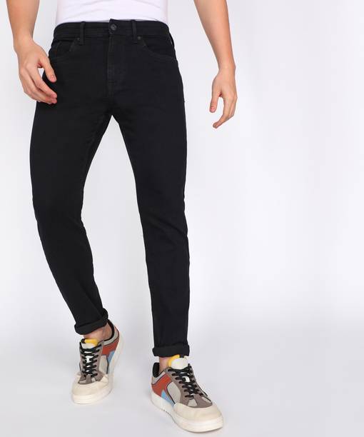 FLYING MACHINE Tapered Fit Men Black Jeans