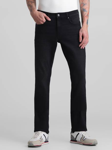 Men Mid Rise Plain Regular Trousers