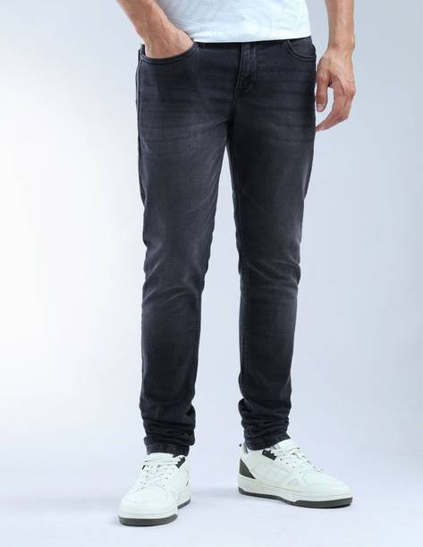 FLYING MACHINE Men Skinny Mid Rise Black Jeans