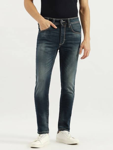 Men Mid Rise Blue Jeans