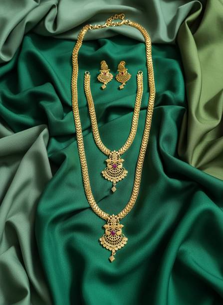 Brass, Copper Gold-plated Gold, Multicolor Jewel Set