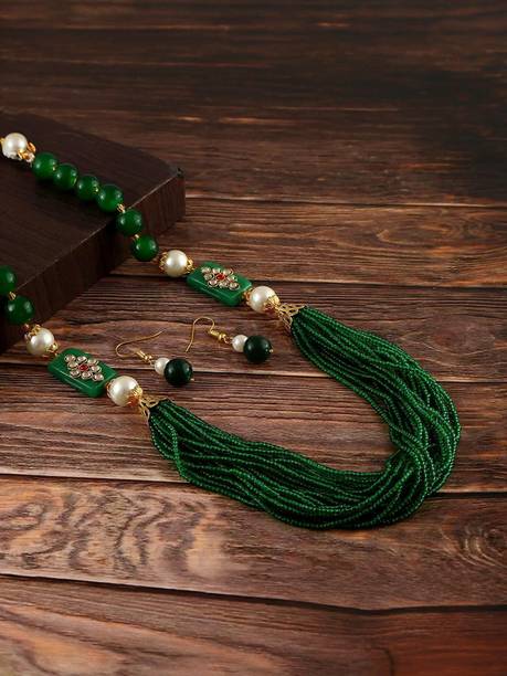 Mother of Pearl Green Jewel Set