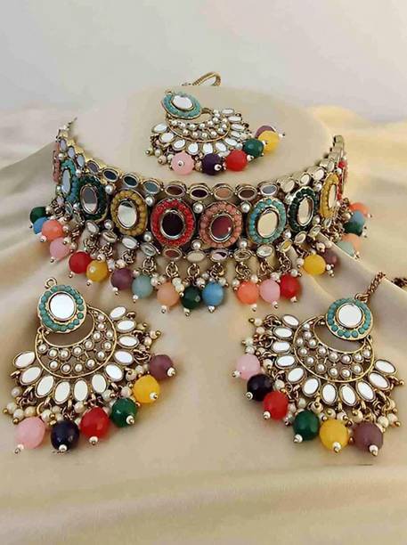 IBM COLLECTIONS Alloy Gold-plated Multicolor Jewellery Set