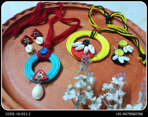 Mariaz Creation Paper Multicolor Jewellery Set