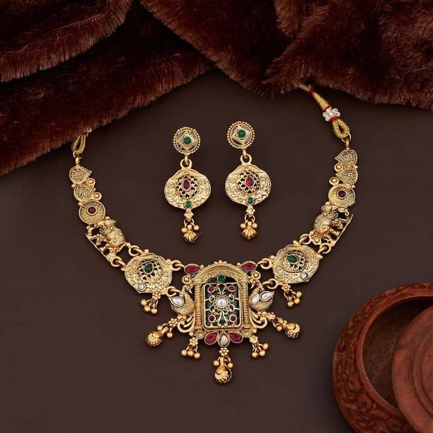 Alloy Brass Gold Jewel Set