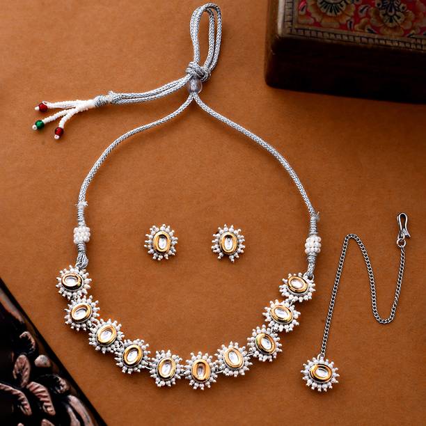 Brass Rhodium Gold Jewel Set