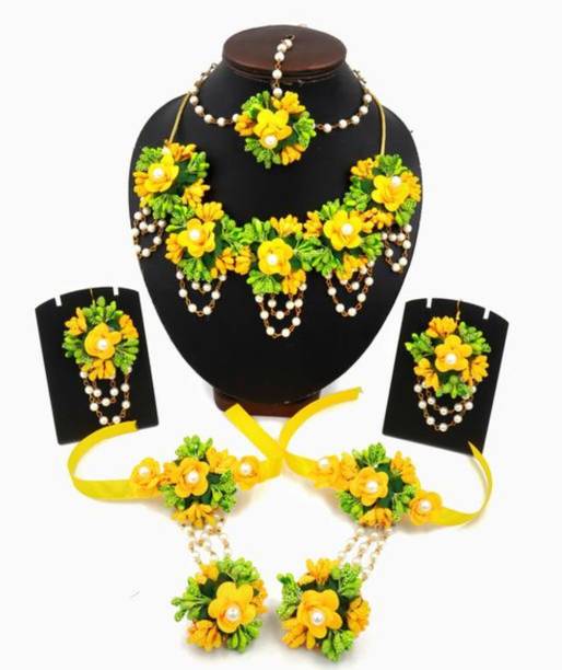 Flower Jewellery For Haldi Buy Flower Jewellery For Haldi online at