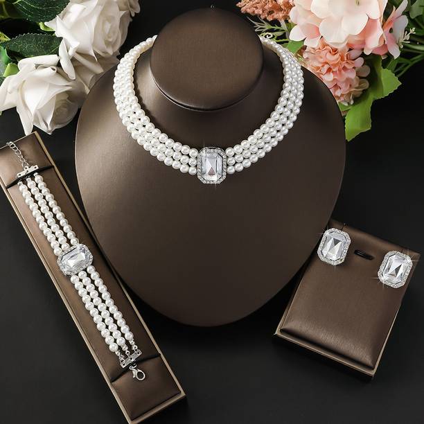 Alloy White Jewel Set
